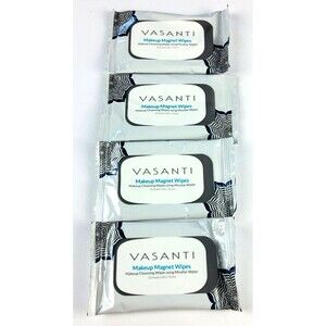Lot Of 4- Vasanti Makeup Magnet Wipes With Micellar Water 10 Wipes Each